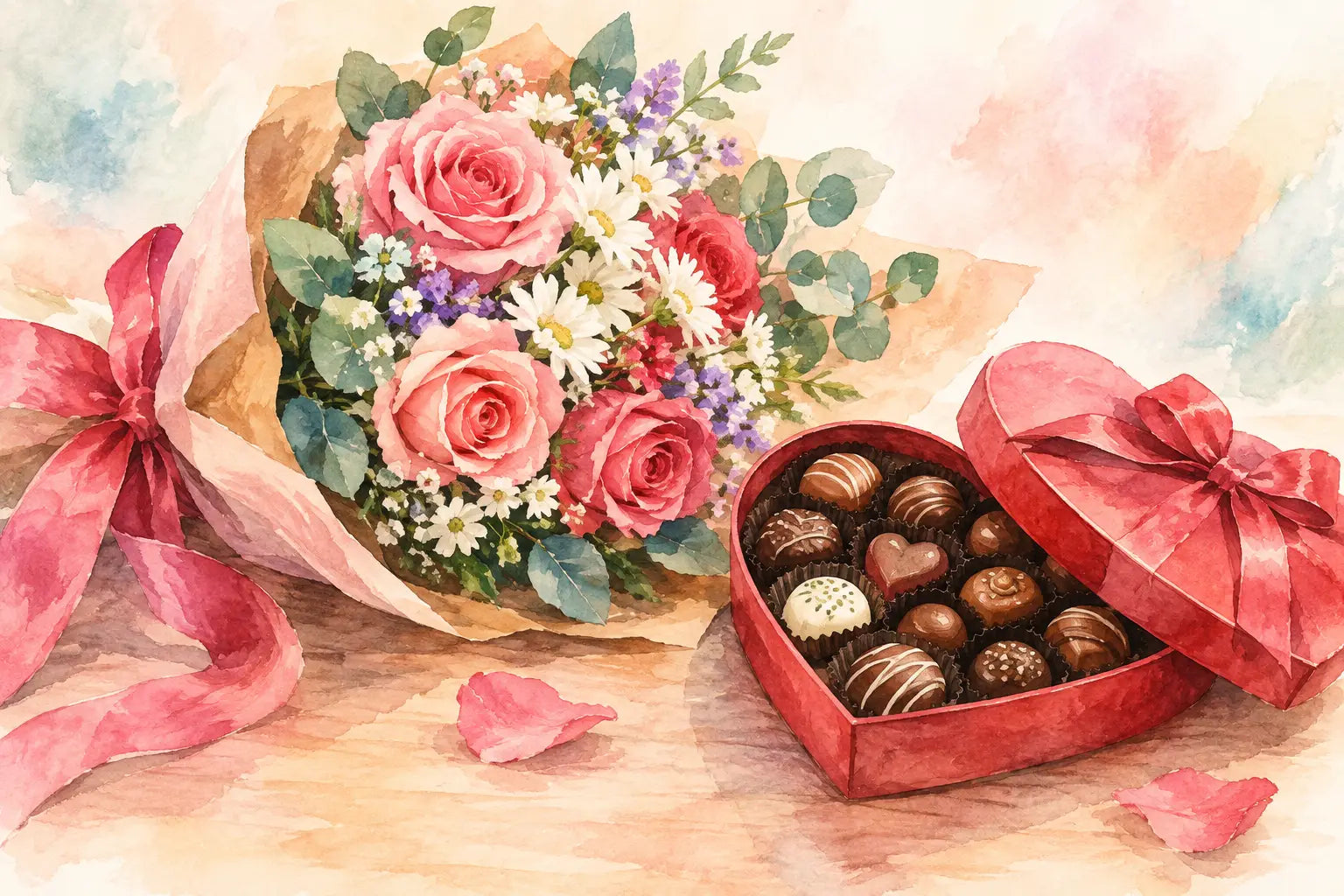 Flores o chocolates de regalo para sorprender