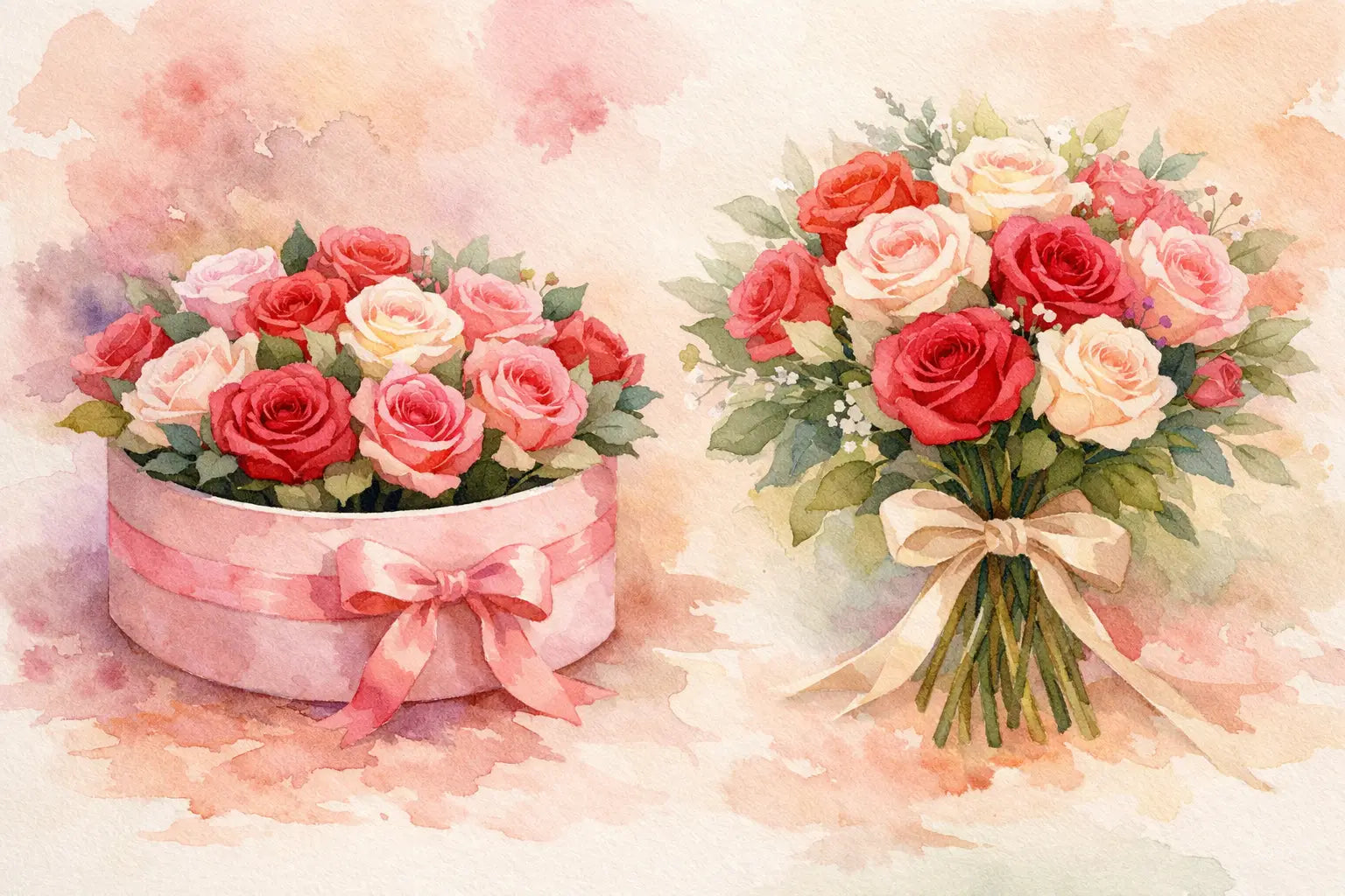 Caja de rosas vs ramo: cuál regalar