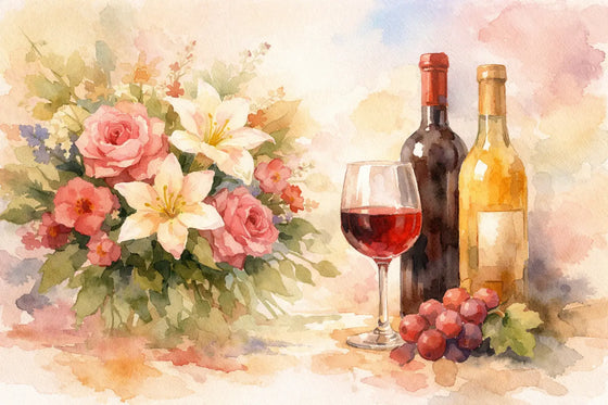 Flores con vino para regalar con acierto