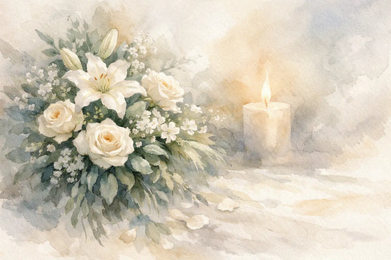 Arreglo floral para condolencias elegante