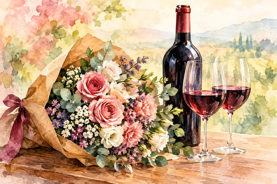 How to combine flowers and wine for the perfect gift