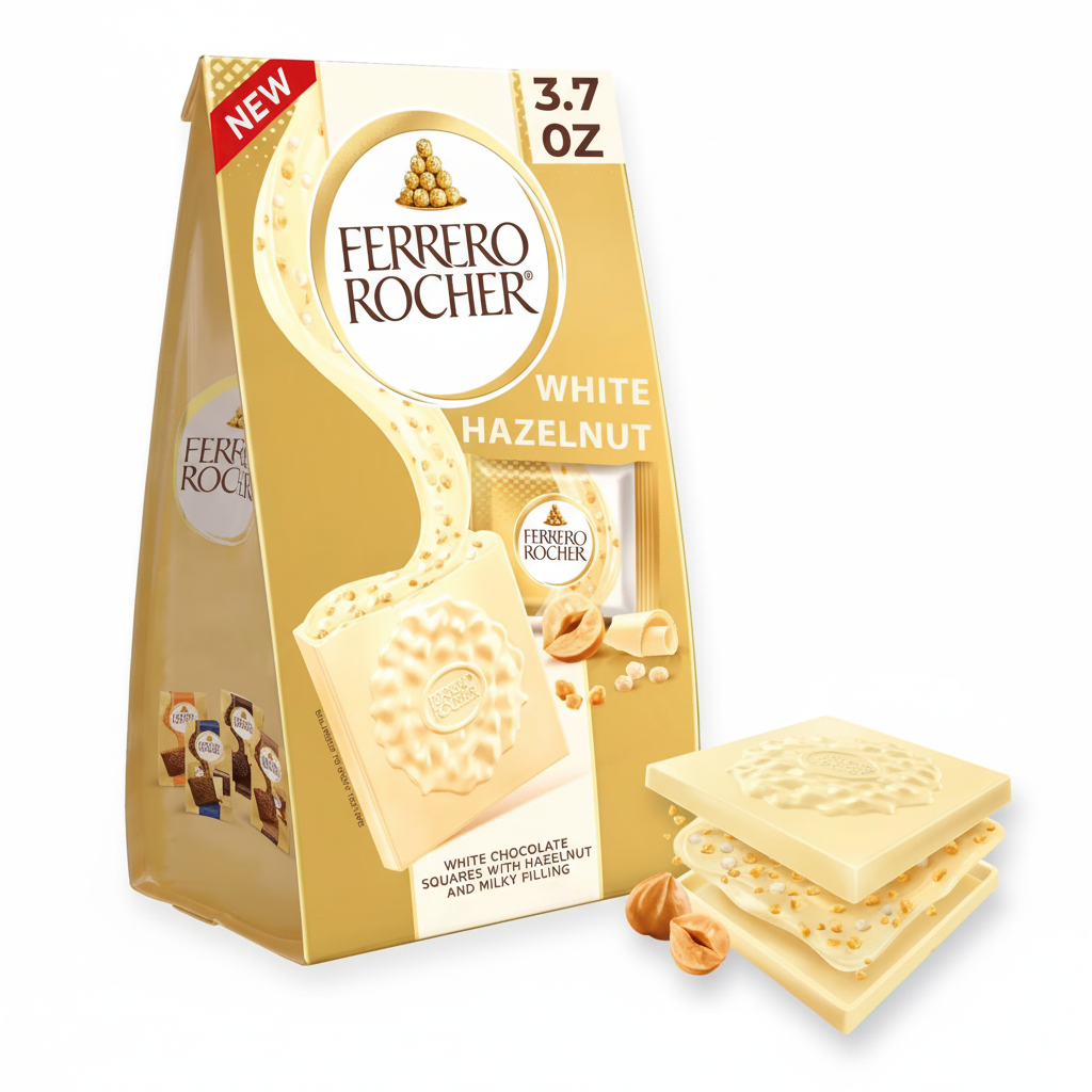 Ferrero Rocher Cuadritos de Chocolate White Hazelnut