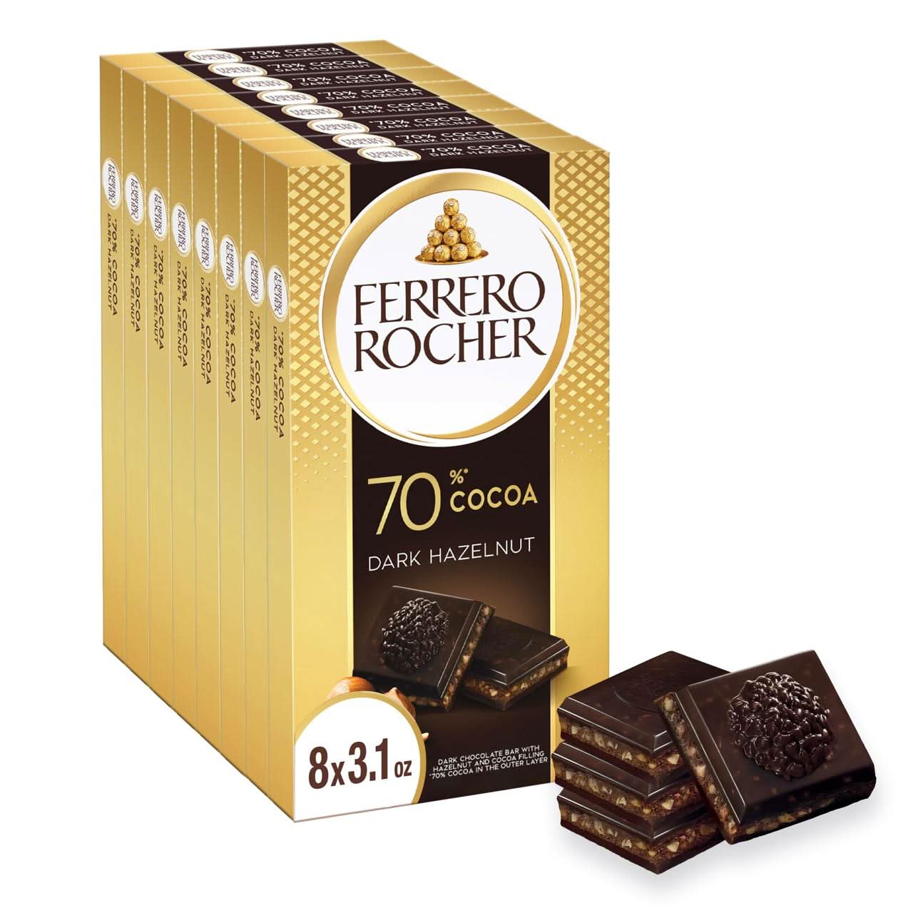 Barra de Chocolate negro Ferrero Rocher 70%