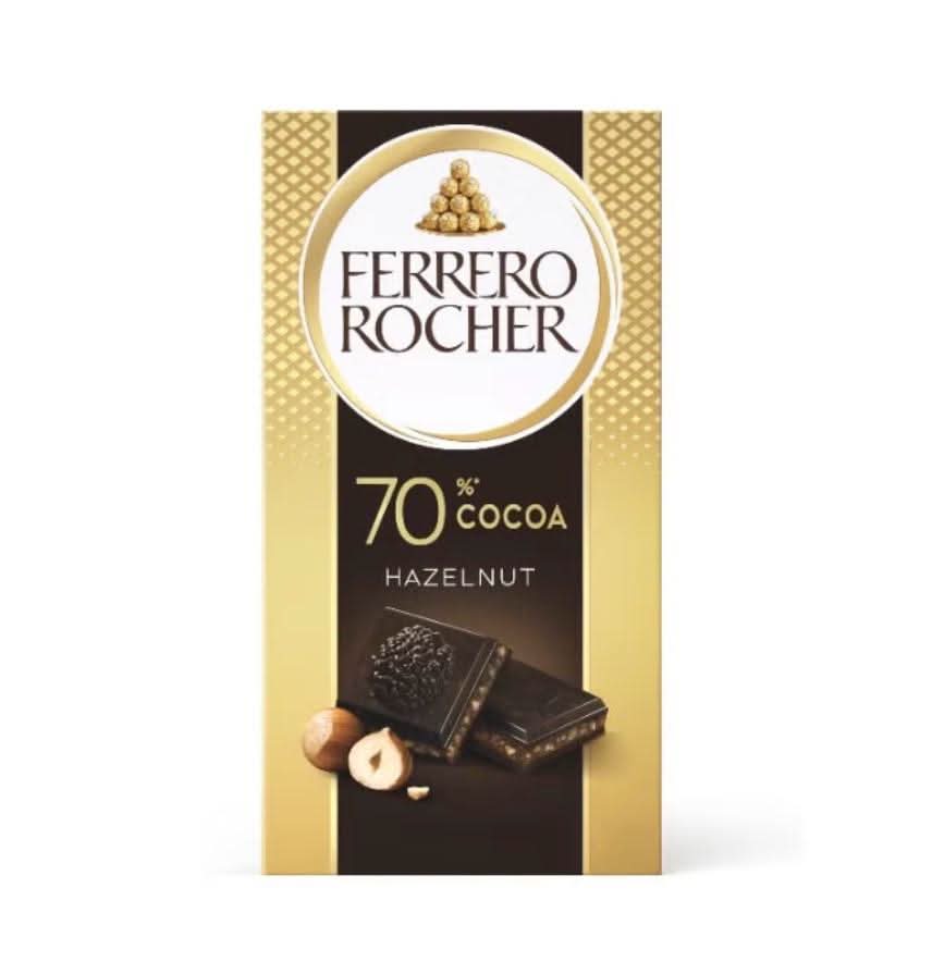 Barra de Chocolate negro Ferrero Rocher 70%
