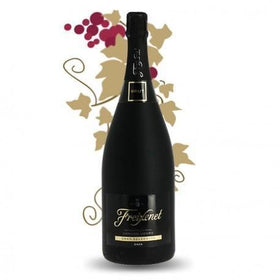 AMOROSSA - FREIXENET CORDON NEGRO - Botella negra de cava Freixenet Cordon Negro con etiqueta dorada y fondo decorativo floral, ideal para regalar flores y.