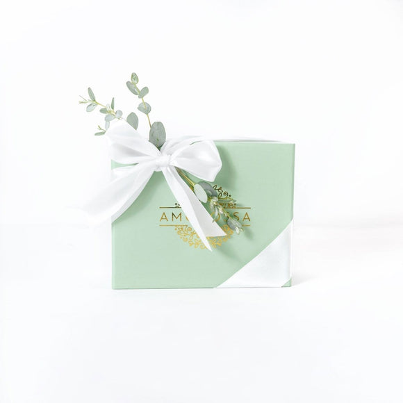 AMOROSSA - Macarons Fancy Box 12 (Mix) - White box of 12 assorted colorful macarons arranged in a circle, perfect for Regalar Flores and enviar flores with delivery.